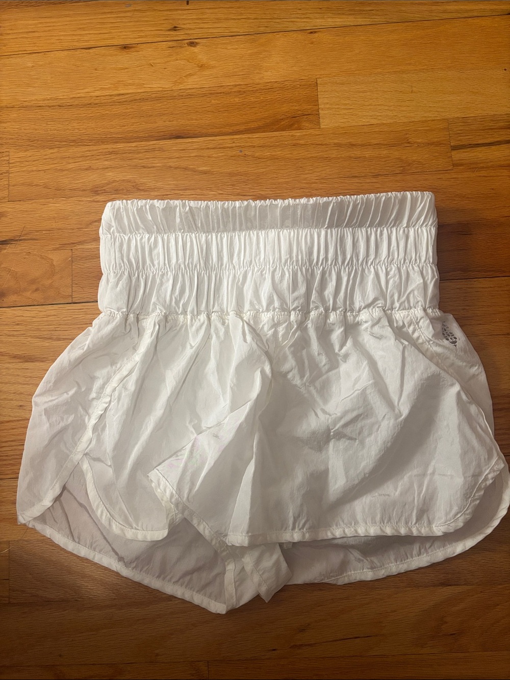 FP Movement by Free People White Elastic-Waist Athletic Shorts